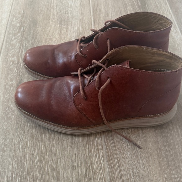 Cole Haan Nike Air Men\'s Rich Brown Chukka Boots
